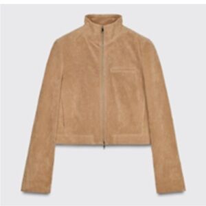 Zara suede leather jacket (light beige)